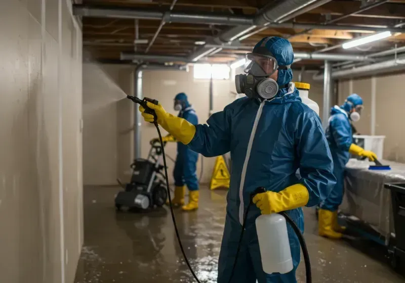 Basement Sanitization and Antimicrobial Treatment process in Lindley, NY