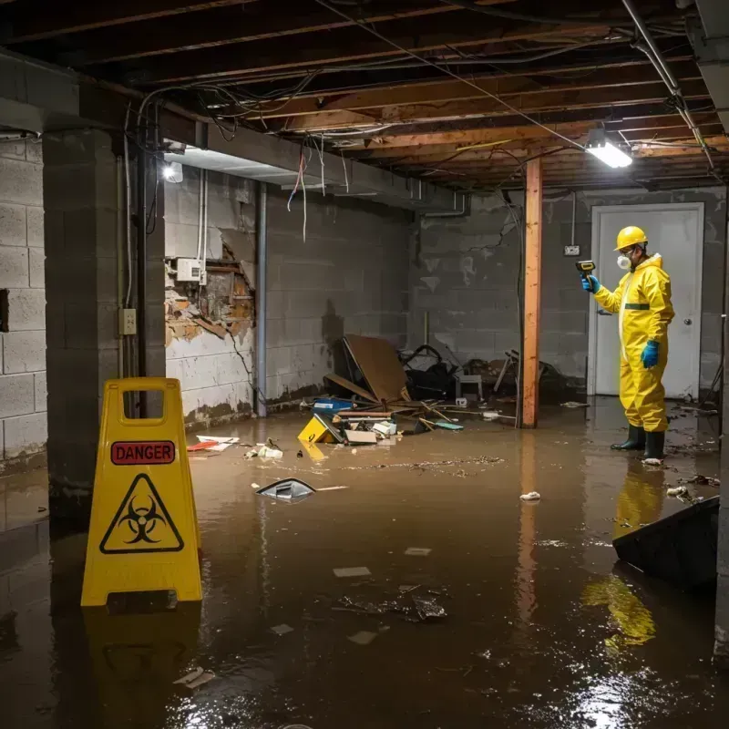 Flooded Basement Electrical Hazard in Lindley, NY Property